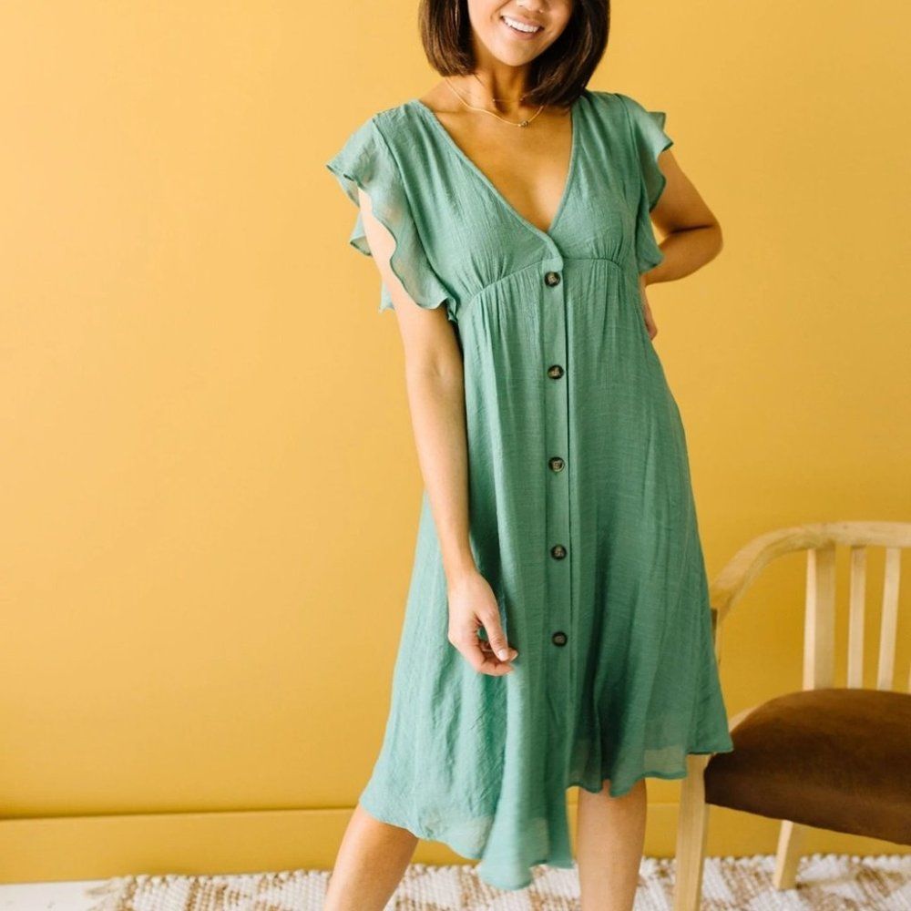 Kori Green Midi Dress